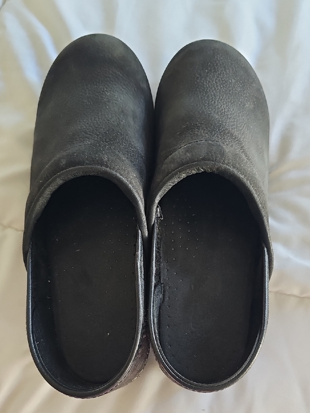 Sanita Black Slip-On Clogs